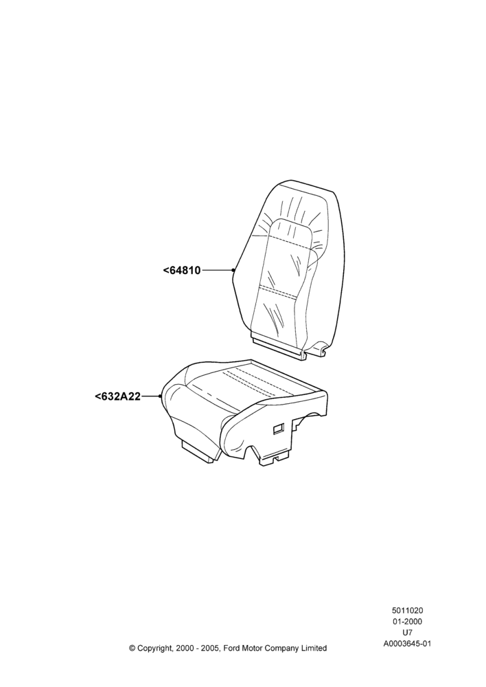 20C - Front Seat Pads/Valances & Heating, Sports Front Seat, With Side Air Bag - Drivers Side, With Side Air Bag - Passenger Side; 31/JAN/2000-19/AUG/2002