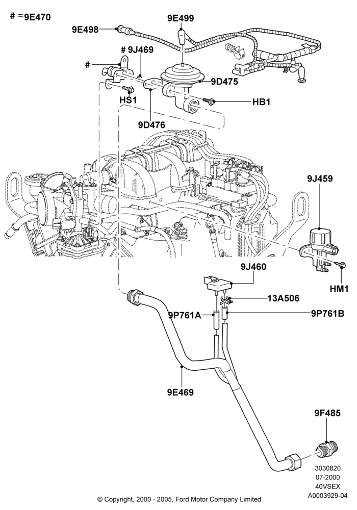 Exhaust Gas Recirculation, 4.0L V6 12V SOHC EFI