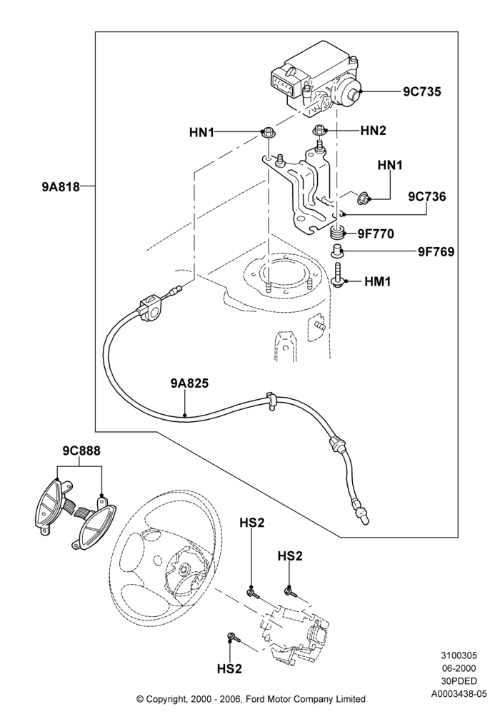 05A - Speed Control, 3.0 V6 24V DOHC EFI Modular; 12/JUN/2000-22/DEC/2003