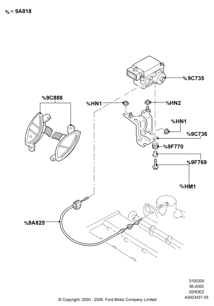 05A - Speed Control, Zetec 2.0 16V EFI; 12/JUN/2000-22/DEC/2003
