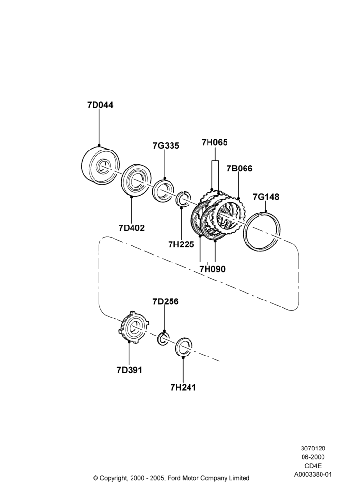 20A - Reverse Clutch and Components, 3.0 V6 24V DOHC EFI Modular, 4 Speed CD4E Automatic, Zetec 2.0 16V EFI; 12/JUN/2000-22/DEC/2003