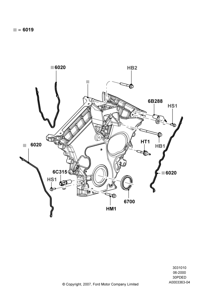 Timing Gear Covers, 3.0 V6 24V DOHC EFI Modular
