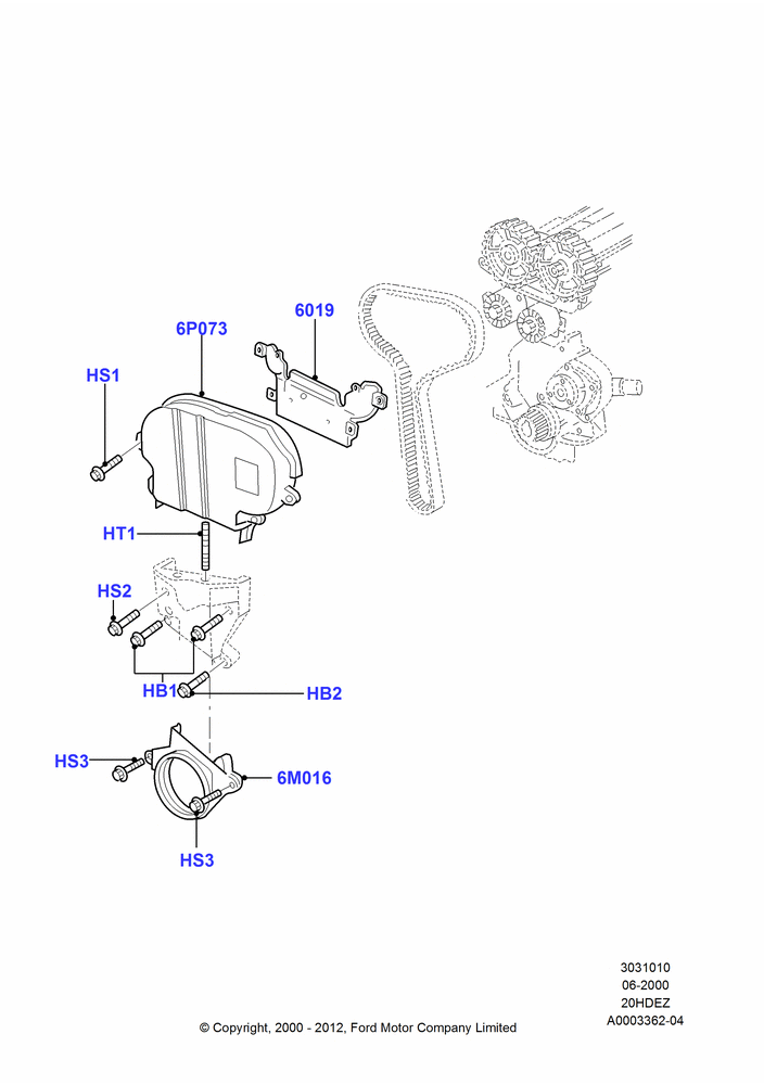 Timing Gear Covers, Zetec 2.0 16V EFI