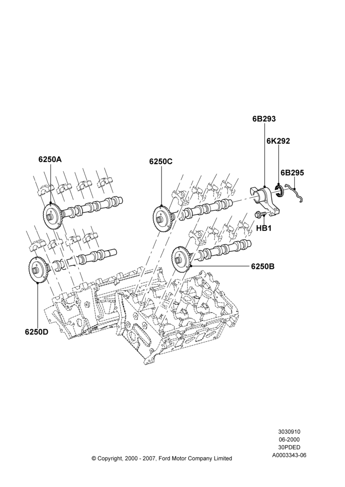 Camshaft, 3.0 V6 24V DOHC EFI Modular