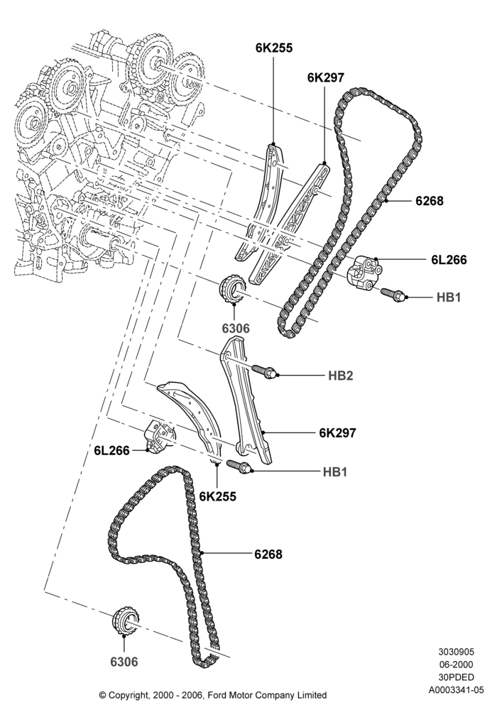Timing Gear, 3.0 V6 24V DOHC EFI Modular