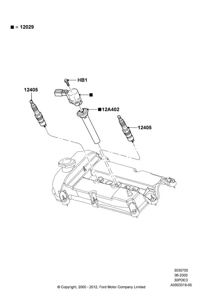 05A - Ignition Coil and Wires/Spark Plugs, 3.0 V6 24V DOHC EFI Modular; 12/JUN/2000-01/MAY/2006