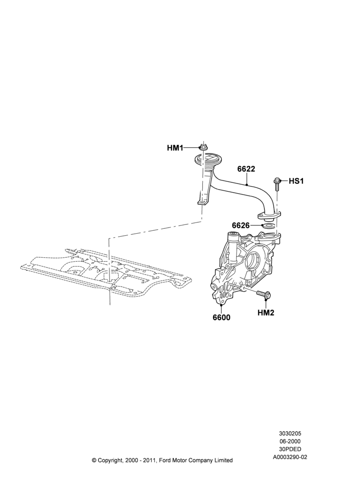 05A - Oil Pump, 3.0 V6 24V DOHC EFI Modular; 12/JUN/2000-01/MAY/2006
