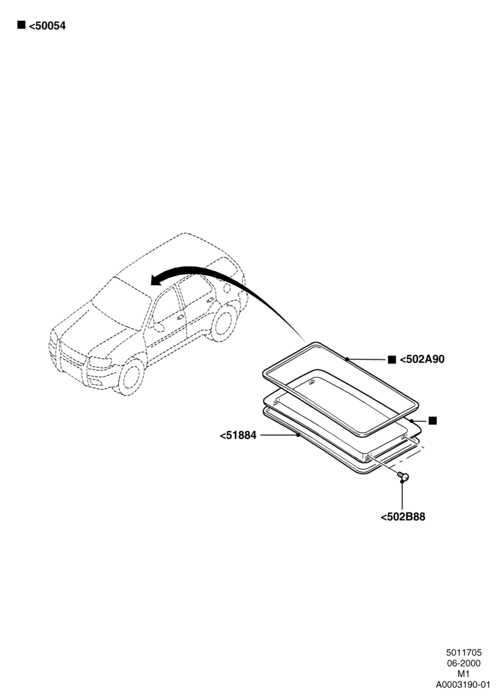 05 - Sliding Roof Panel, With Tilt & Slide Sunroof; 12/JUN/2000-01/MAY/2006