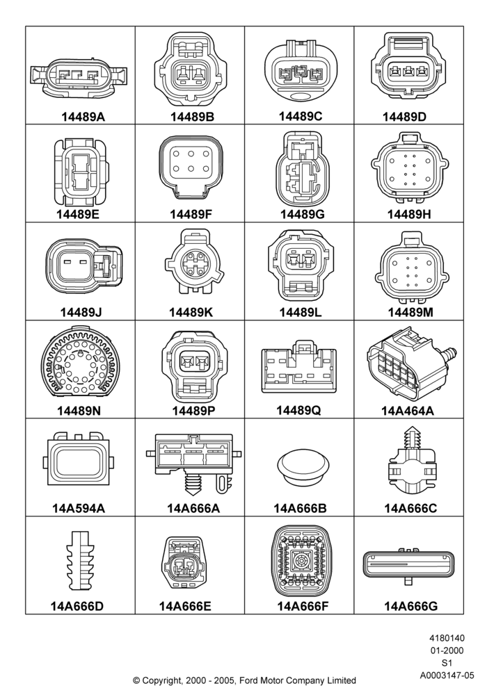 40A - Wiring Connectors, Page A; 31/JAN/2000-30/JUN/2005