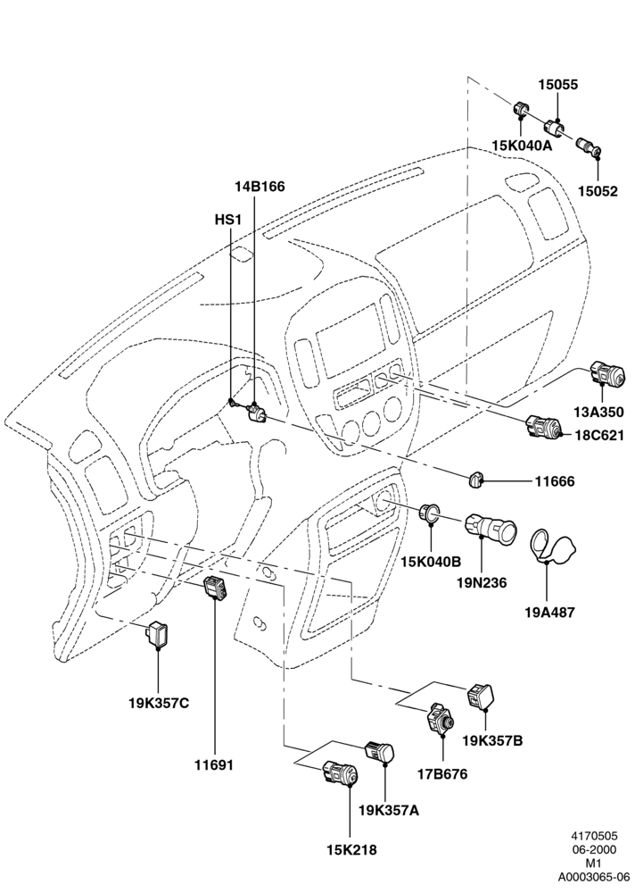 05A - Instrument Panel Related Parts, (+) North American Markets; 12/JUN/2000-22/JUL/2002