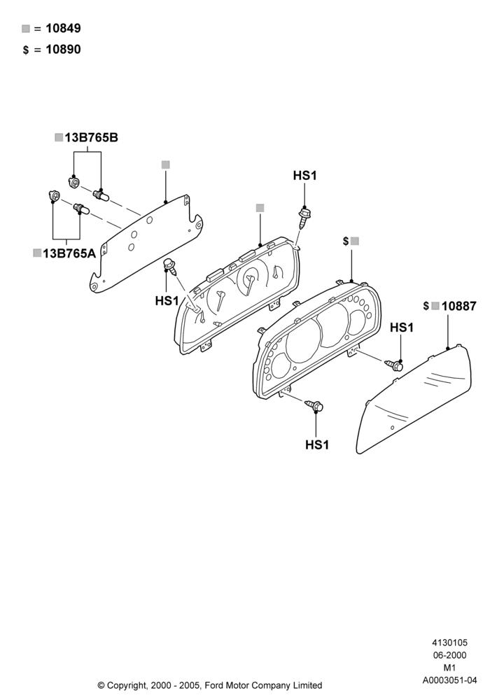 05A - Instrument Cluster; 12/JUN/2000-22/DEC/2003