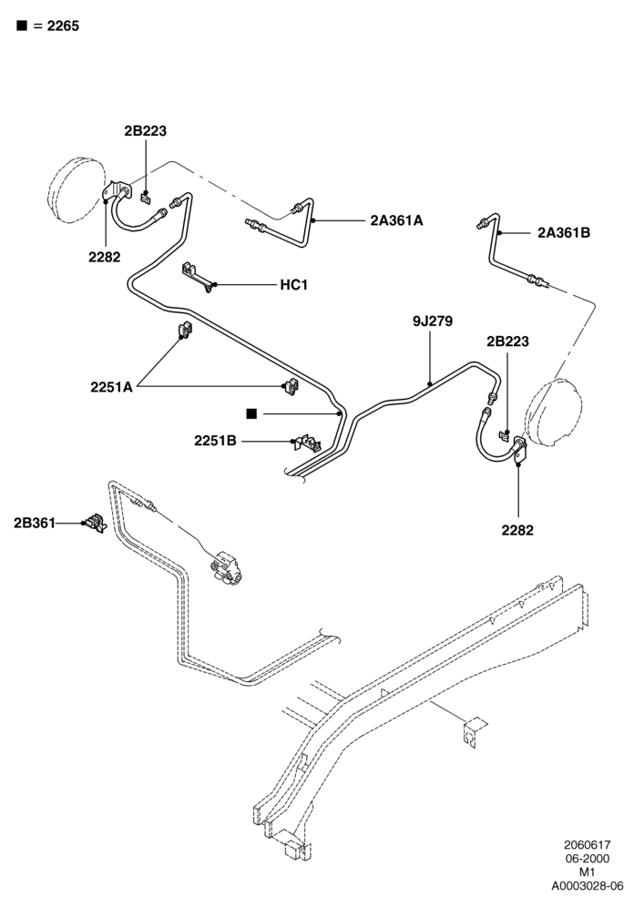17A - REAR BRAKE LINES, All LHD Territories; 12/JUN/2000-22/DEC/2003