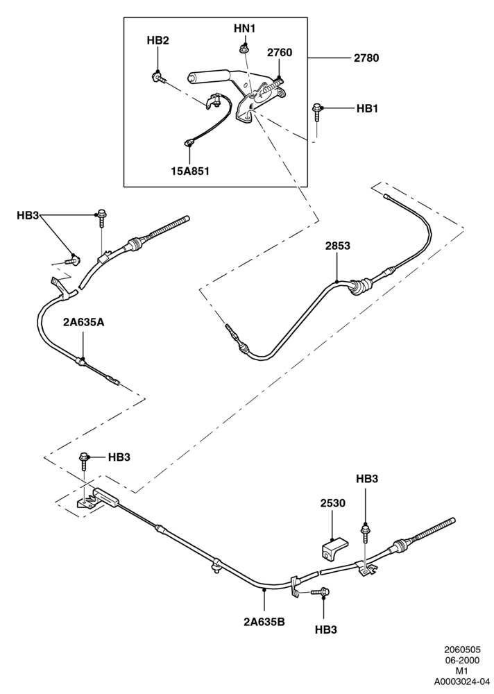 05A - Parking Brake; 12/JUN/2000-22/DEC/2003