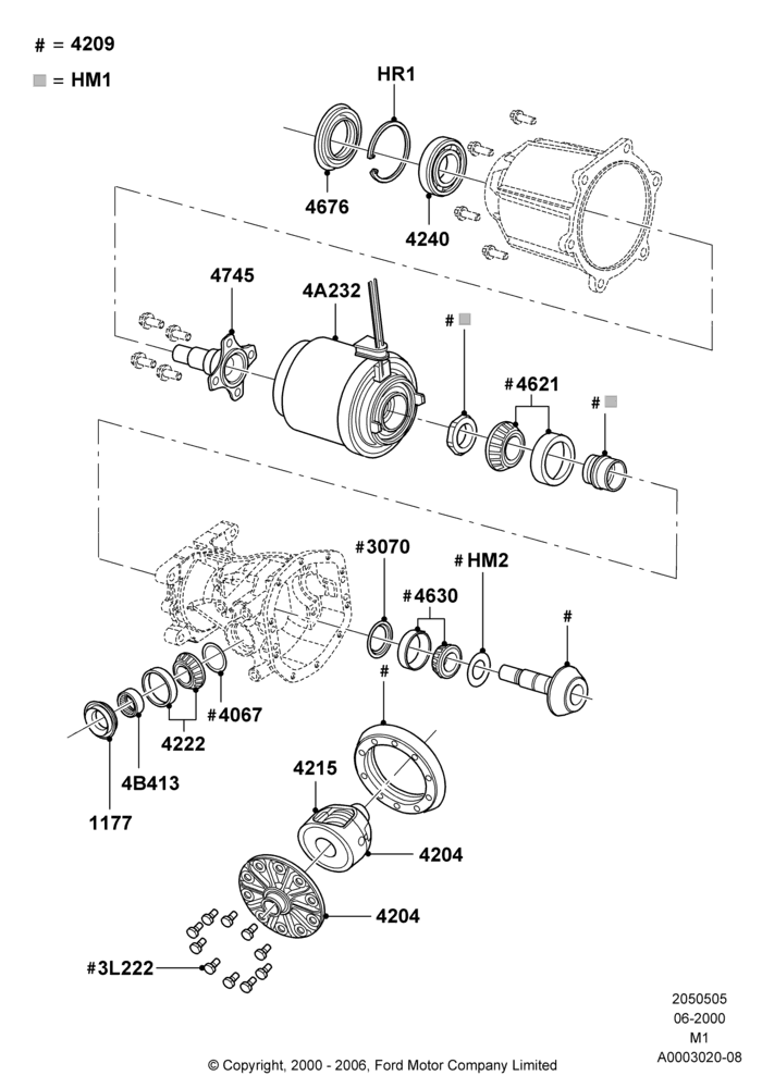 05A - Components - Rear Axle Diff & Carr., 4WD; 12/JUN/2000-22/DEC/2003
