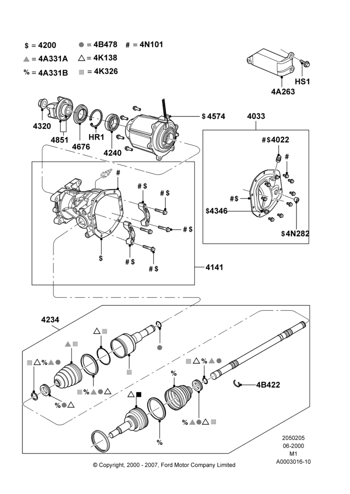 05A - Rear Axle, 4WD; 12/JUN/2000-22/DEC/2003