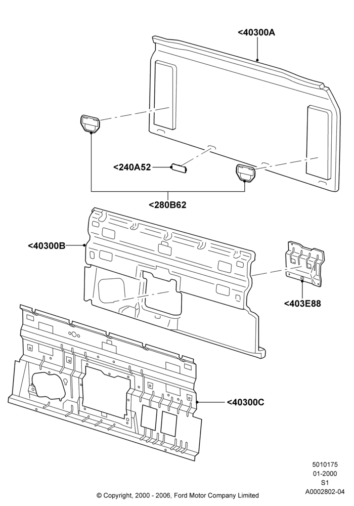 75 - Back Panel and Rear Window; 31/JAN/2000-30/JUN/2005