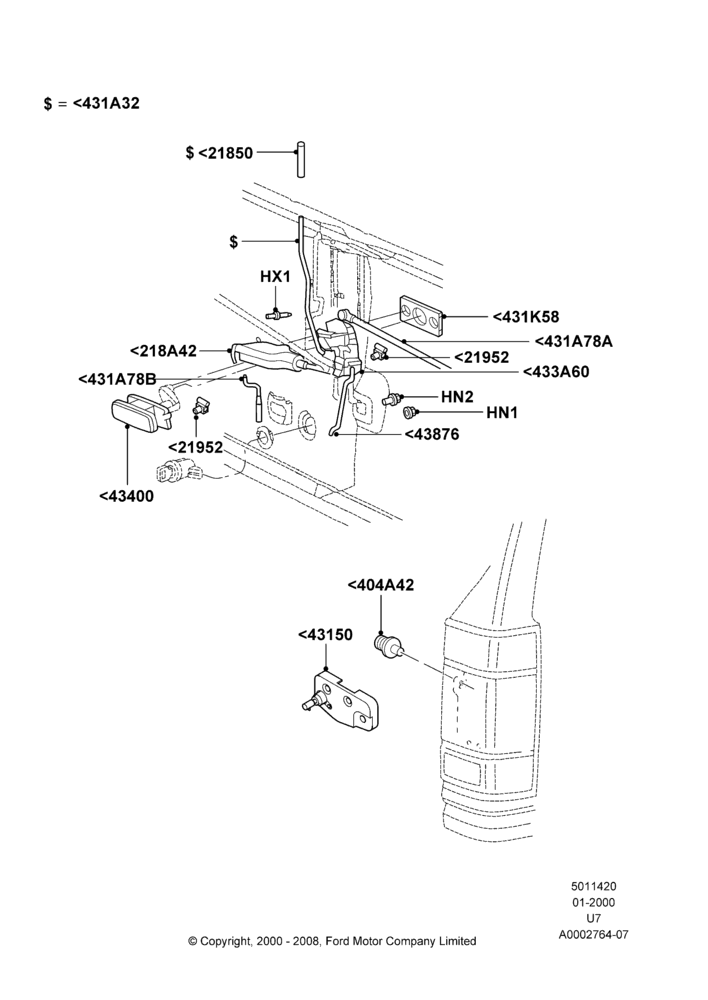 20 - Luggage Compt/Tailgte Lock Controls; 31/JAN/2000-09/MAY/2003