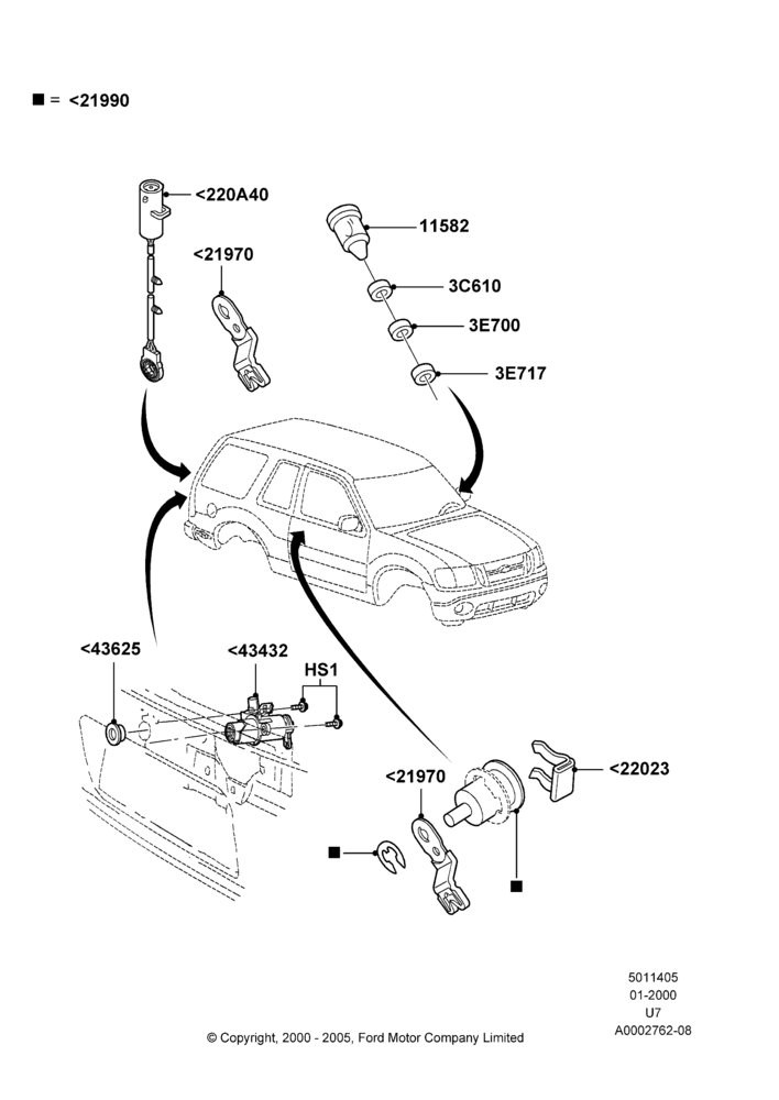 05 - Vehicle Lock Sets and Repair Kits; 31/JAN/2000-09/MAY/2003