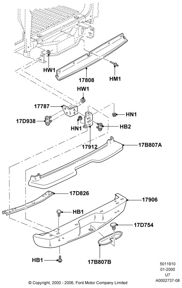 10 - Rear Bumper; 31/JAN/2000-09/MAY/2003