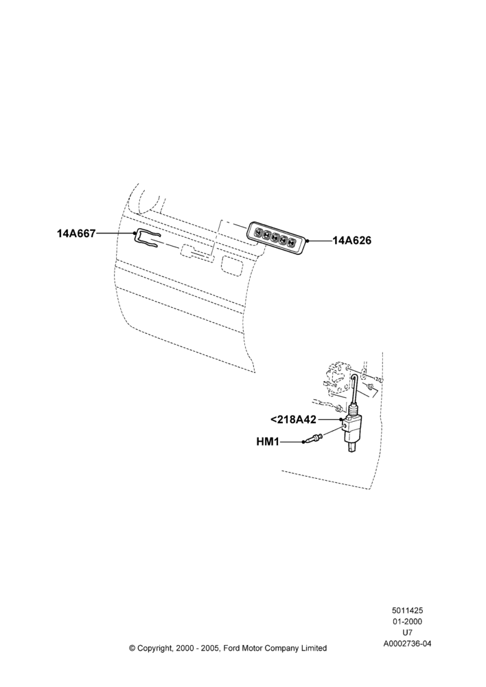 25 - Central Locking System; 31/JAN/2000-09/MAY/2003