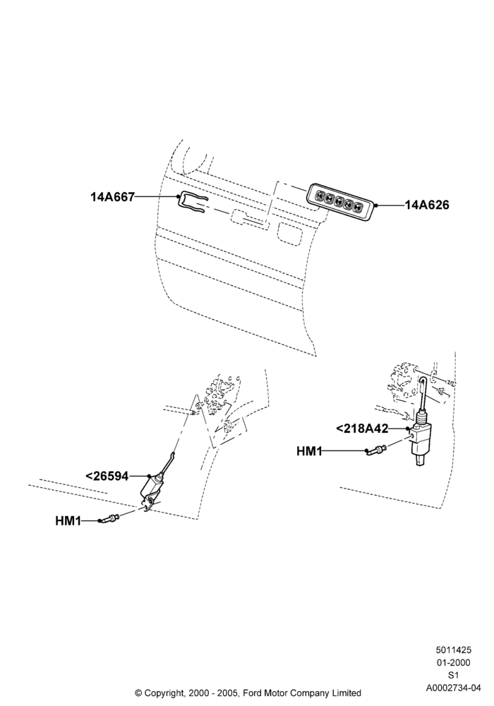 25 - Central Locking System; 31/JAN/2000-30/JUN/2005