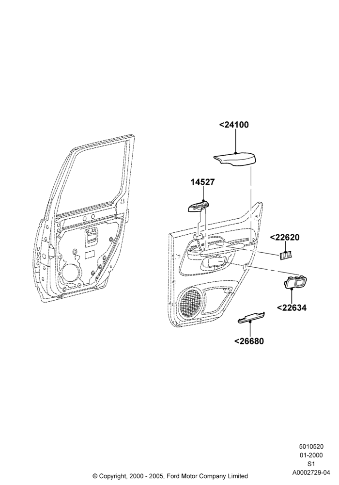 20 - Rear Door Trim Installation; 31/JAN/2000-30/JUN/2005