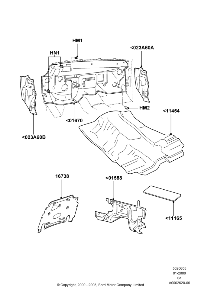 05 - Insulators - Front, Fitted Under The Vehicle; 31/JAN/2000-09/MAY/2003