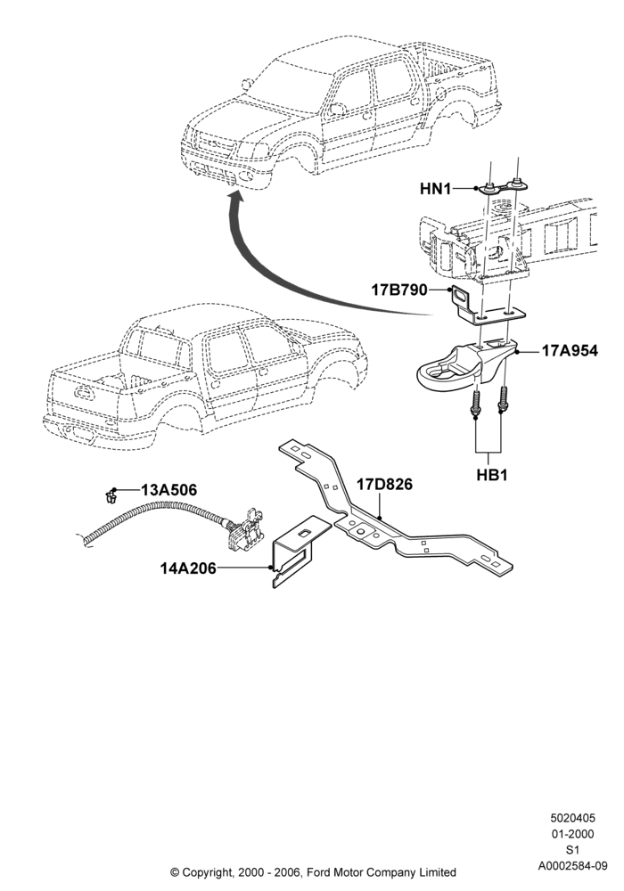 05A - Tow Bar, Production Installed; 31/JAN/2000-30/JUN/2005