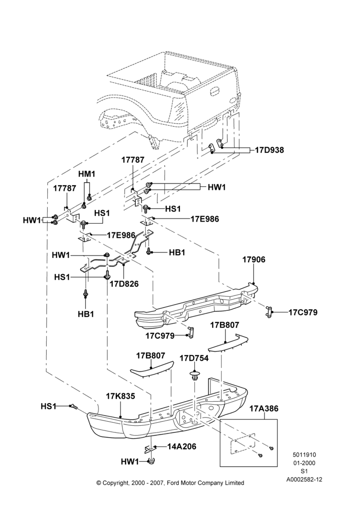 10 - Rear Bumper; 31/JAN/2000-30/JUN/2005