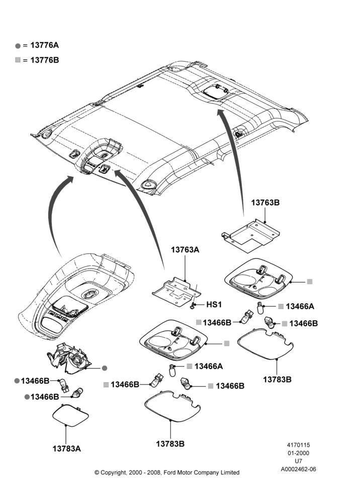 Схема установки F1TZ-13763-A