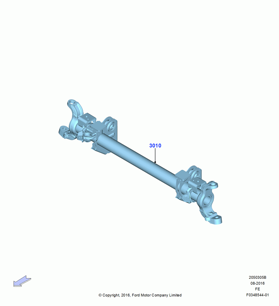 05B - Front Axle Case, LHD RWD, Axle Housing; 11/JUL/2016