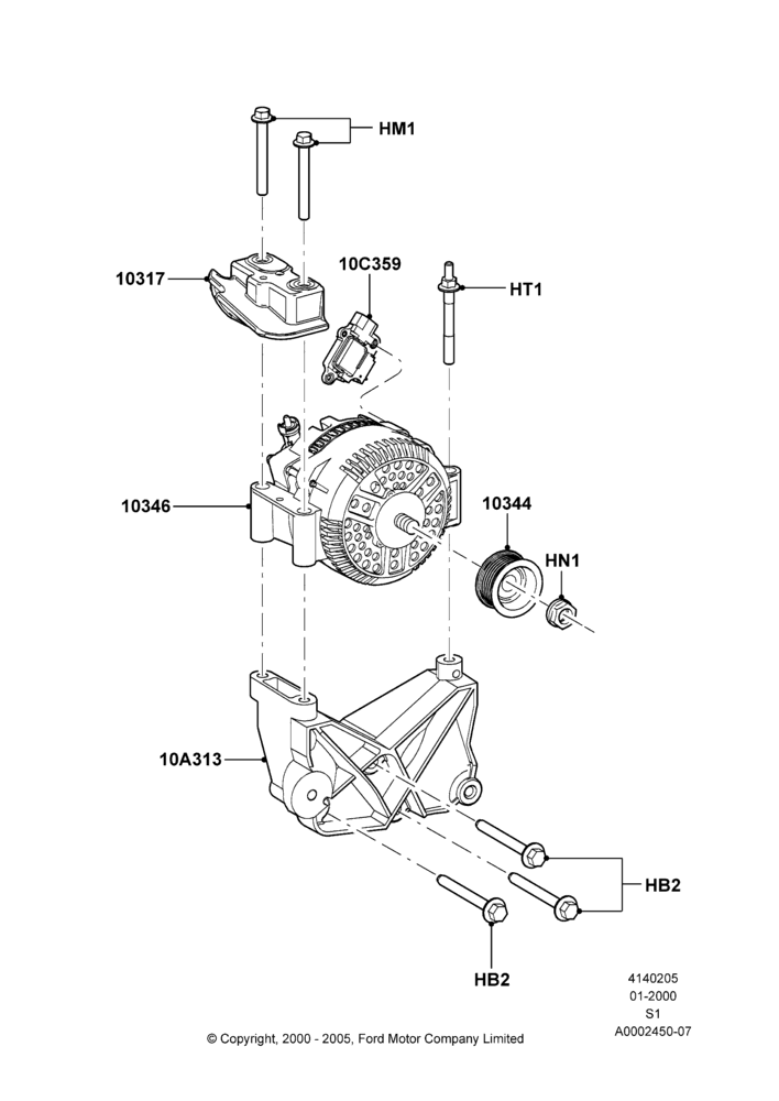05 - Alternator and Mountings; 31/JAN/2000-30/JUN/2005