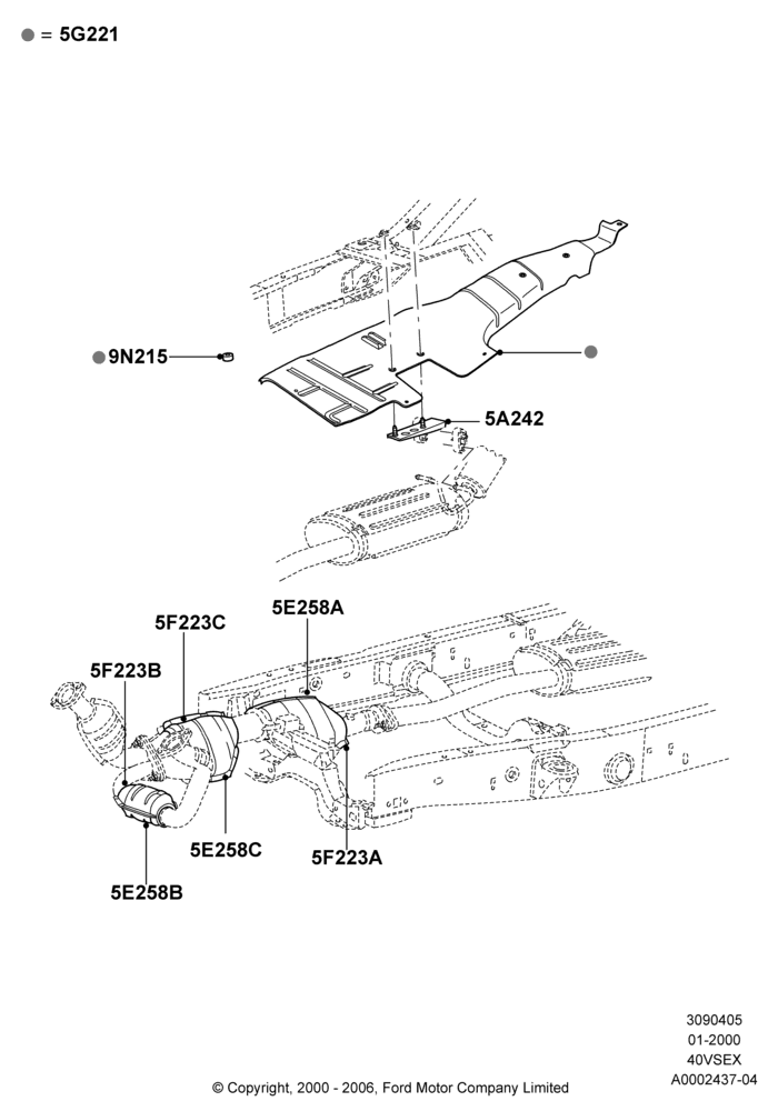 Heat Shields - Exhaust System, 4.0L V6 12V SOHC EFI