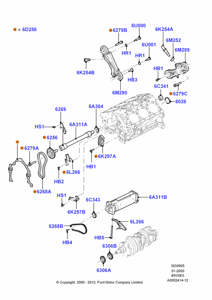 Timing Gear, 4.0L V6 12V SOHC EFI