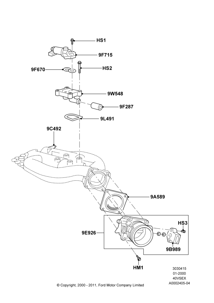 15A - Throttle Housing, 4.0L V6 12V SOHC EFI; 31/JAN/2000-24/JUL/2000