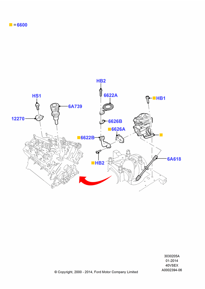 05A - Oil Pump, 4.0L V6 12V SOHC EFI; 31/JAN/2000-24/JUL/2000