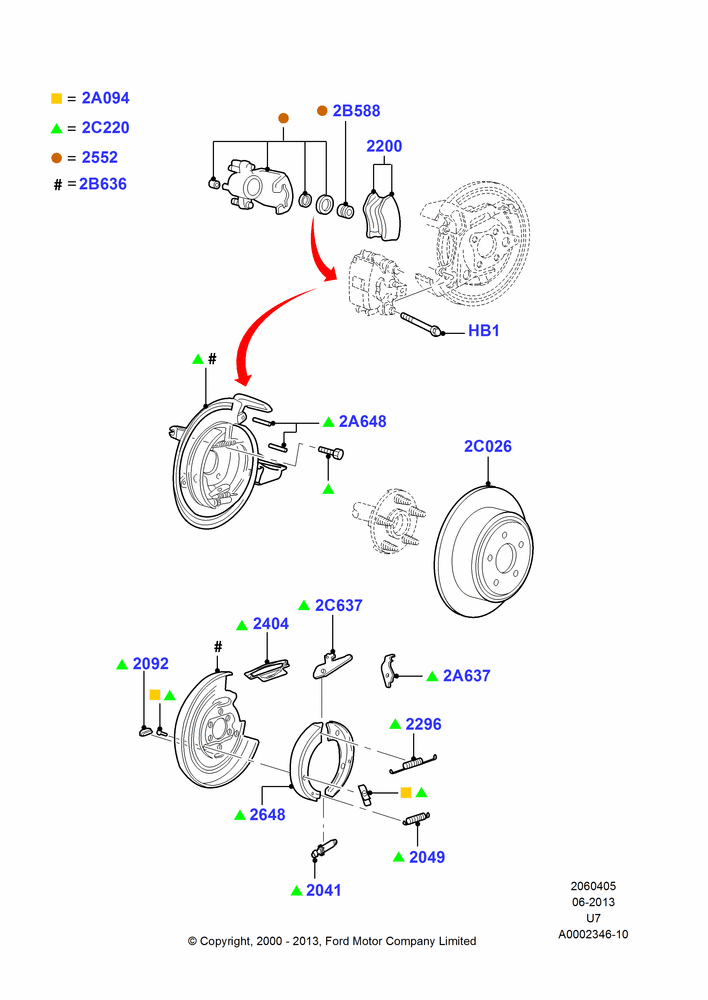 05 - Rear Brake Discs and Calipers; 31/JAN/2000-09/MAY/2003