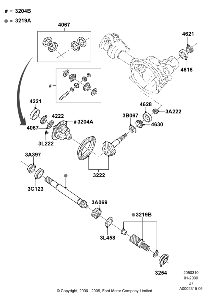 10 - Components - Front Axle Diff & Carr; 31/JAN/2000-09/MAY/2003