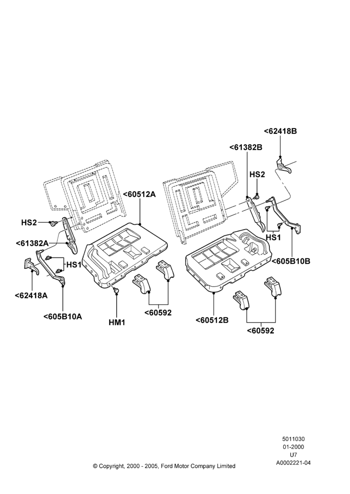 30 - Rear Seat Base; 31/JAN/2000-09/MAY/2003
