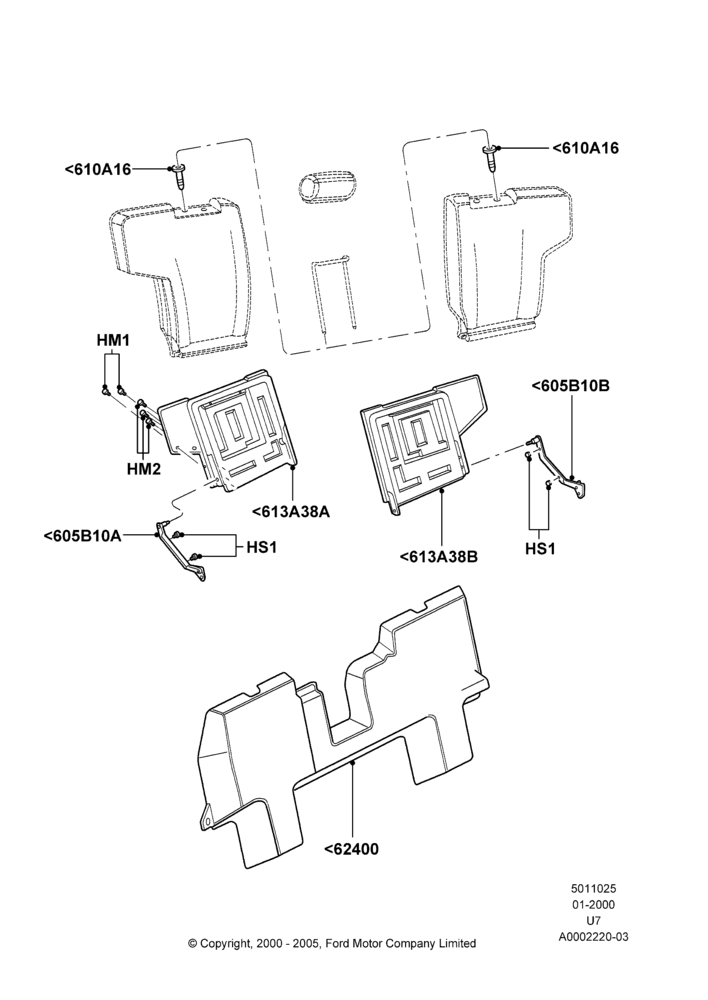 25 - Rear Seat Back; 31/JAN/2000-09/MAY/2003