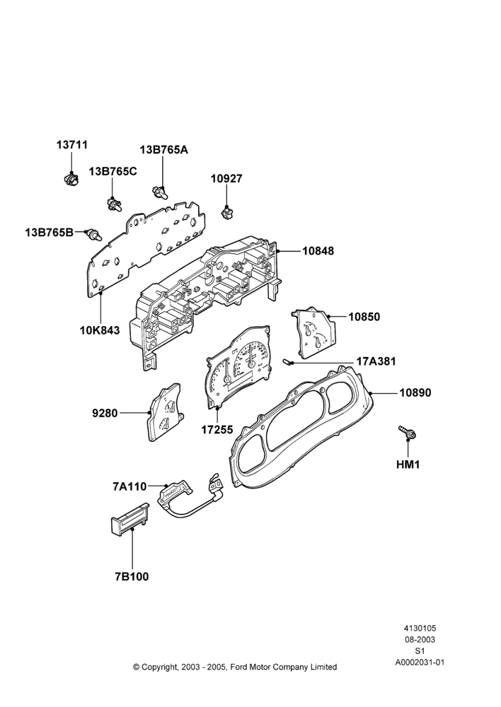 05A - Instrument Cluster; 31/JAN/2000-04/AUG/2003