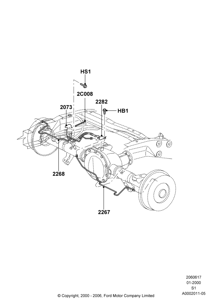 17A - REAR BRAKE LINES; 31/JAN/2000-19/AUG/2002