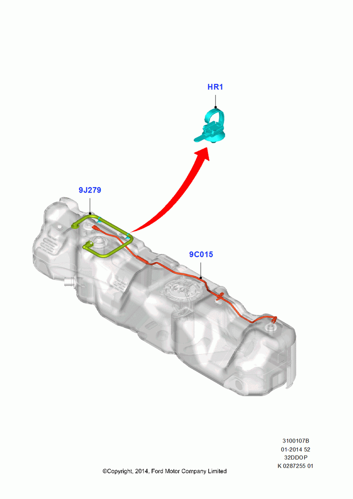 07B - Fuel Vapour System, 3.2L Duratorq-TDCi (200PS) - Puma; 21/APR/2014