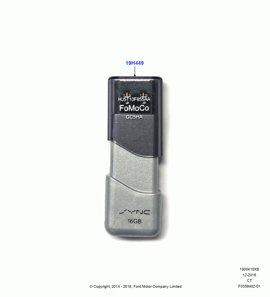 10XB - Audio Equipment - Accessory, Sync Navigation Memory Stick Up Grade, Accessory; 02/JUN/2014-01/AUG/2019