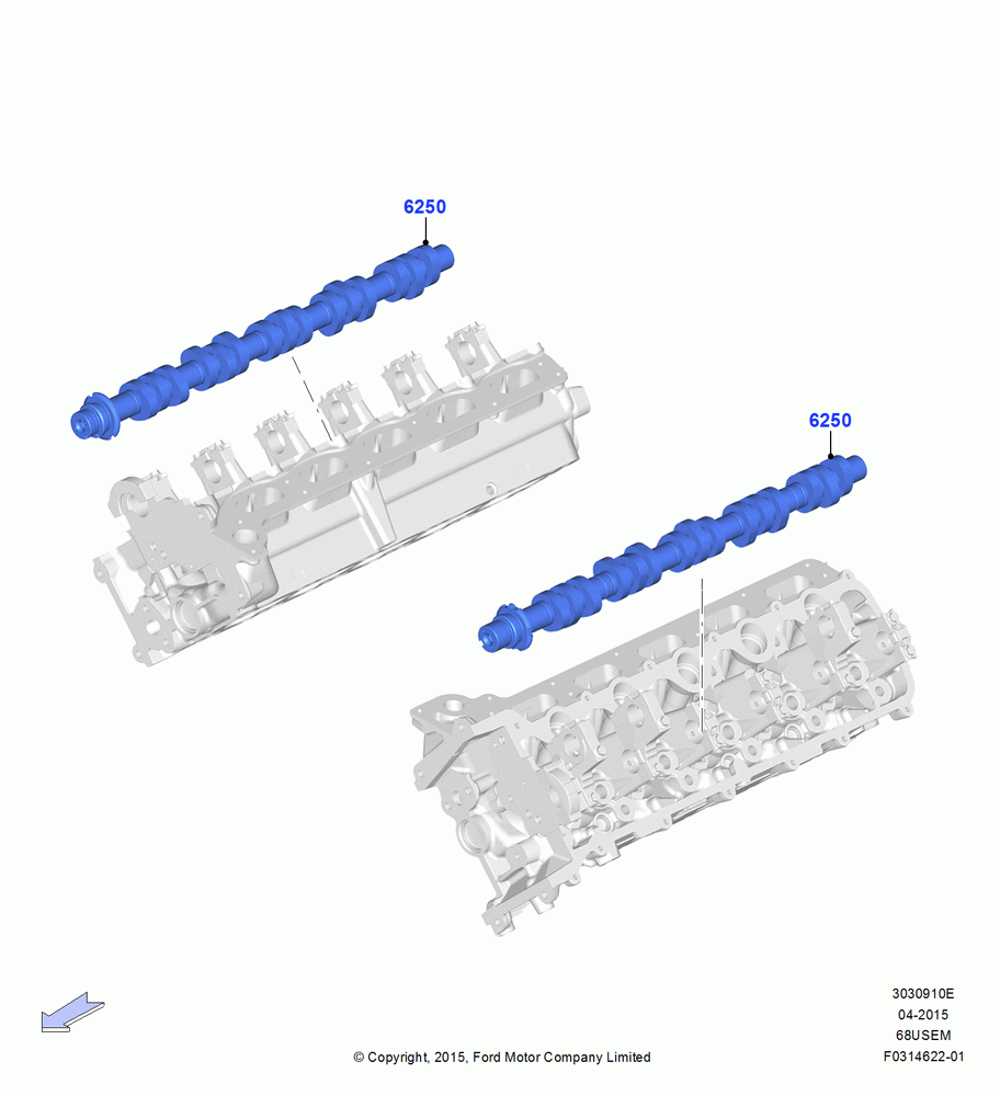 Camshaft, 6.8L Gas EFI V10