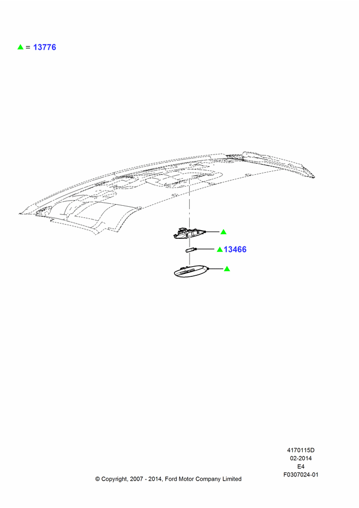 Interior Lamps, Less Rear Headliners