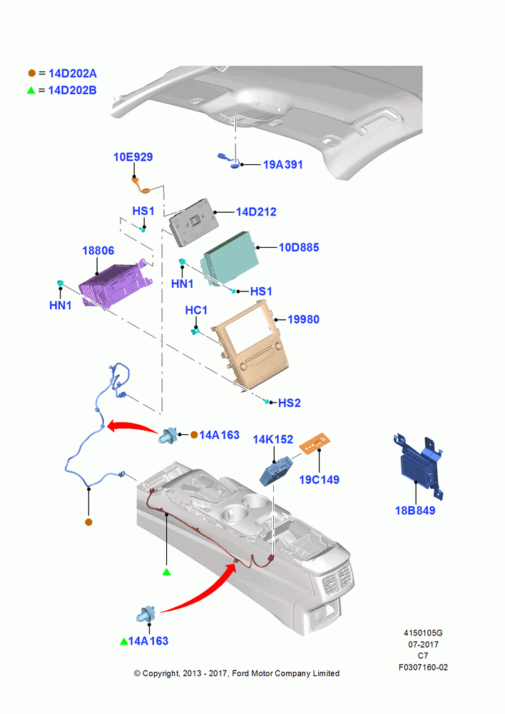 05G - Audio Equipment - Original Fit, 1.5L GTDI I4, Human Machine Interface 4, MFD TFT Touch Screen; 08/JUL/2013