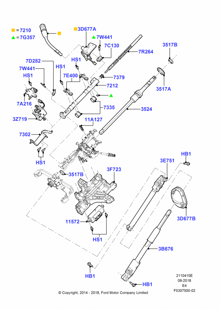 10E - Steering Column And Gear Shift, Stripped Chassis; 09/SEP/2013