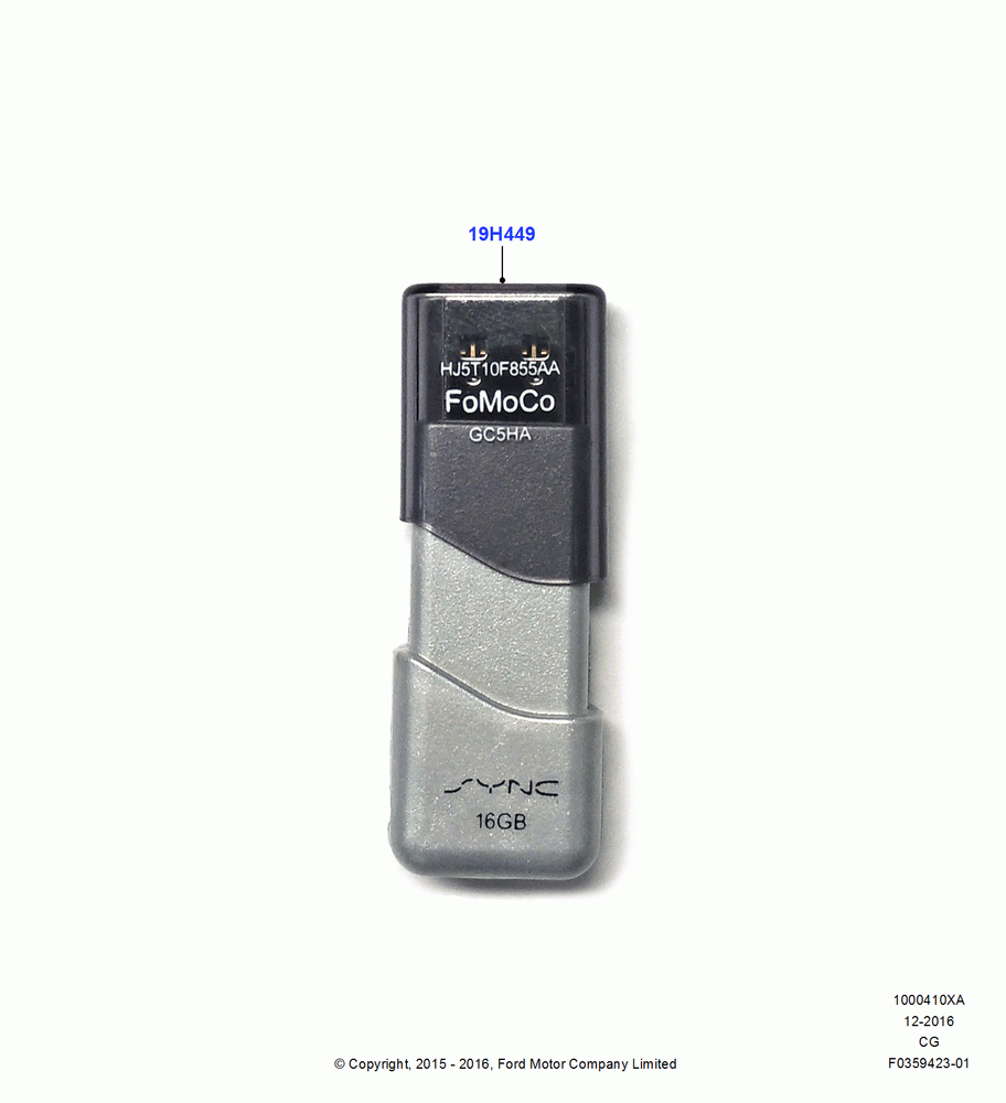 10XA - Audio Equipment - Accessory, Sync Navigation Memory Stick Up Grade, Accessory; 08/SEP/2015-26/APR/2018