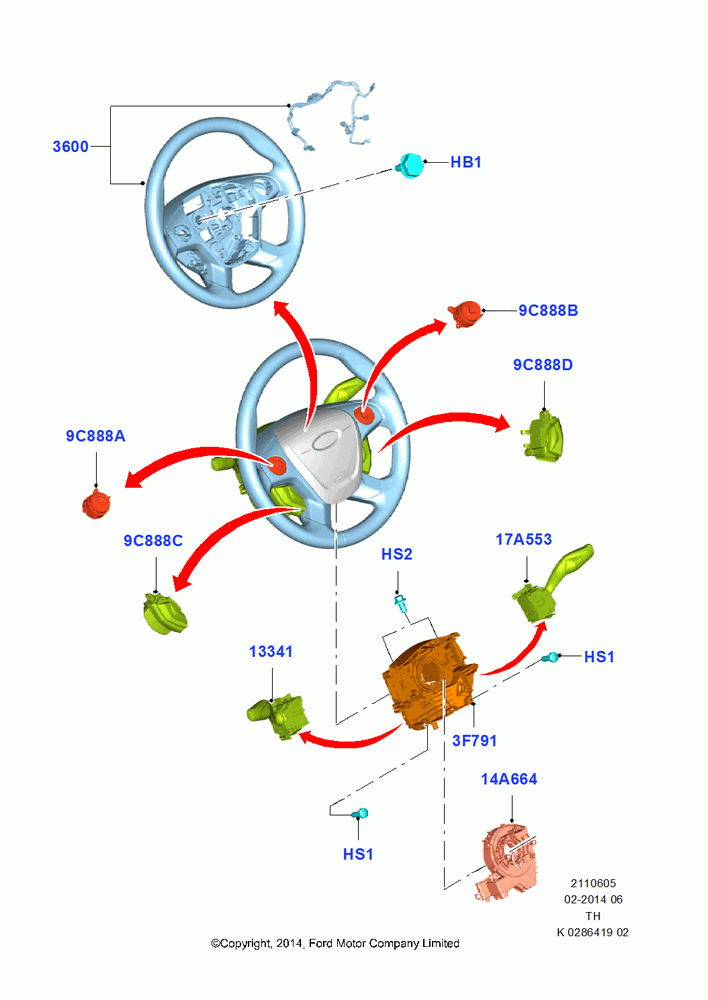 05A - Steering Wheel; 21/APR/2014-21/OCT/2019